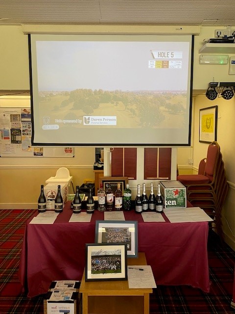 Table and screen at Tynemouth golf club